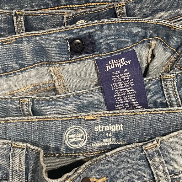 Girls Pants Bundle Size 14-16 Leggings Jeans Stretch Adjustable Waist Tie-Dyed - Picture 8 of 10